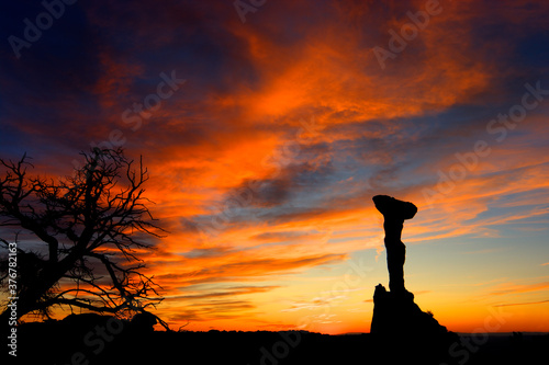 Silhouette of Elvis' Hammer during sunset photo