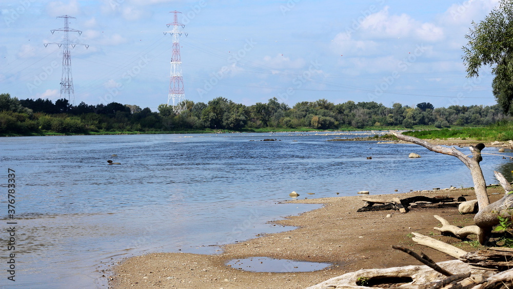 fine view on the River Vistula by Warsaw