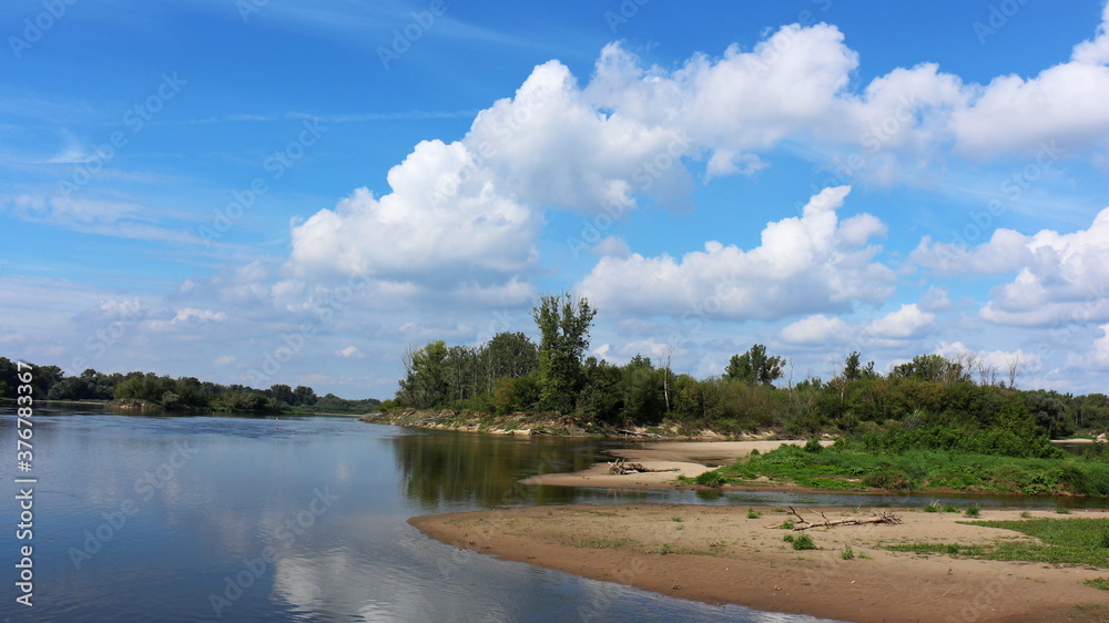 fine view on the River Vistula by Warsaw