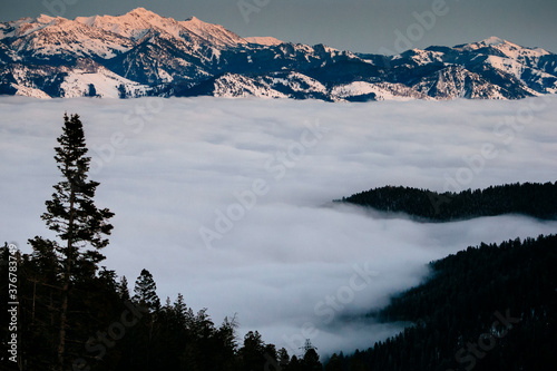 View of Mount Jackson during sunset