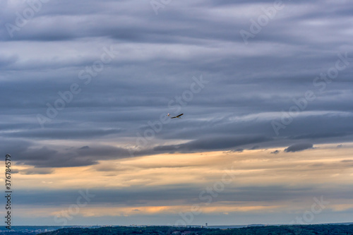 Remote control aircraft in the french countryside