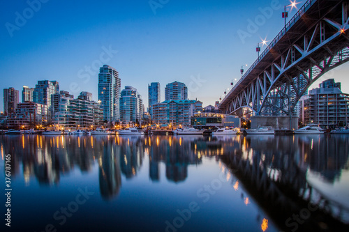 View of Yaletown city during sunrise photo