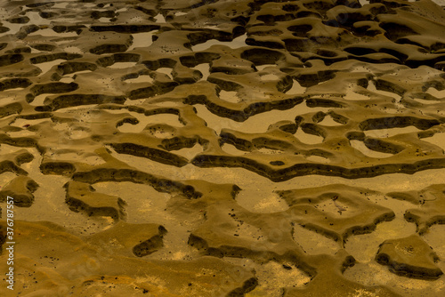 Close up of pothole patterns