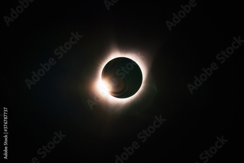 Solar eclipse in Lincoln City, Oregon photo