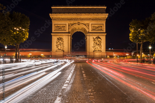 View of Arc de Triomphe in Paris, France photo