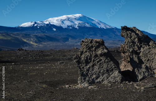 Scenic view of Hekla against sky photo