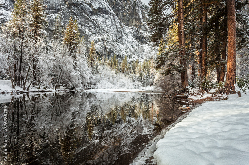 View of Merced River in Yosemite National Park