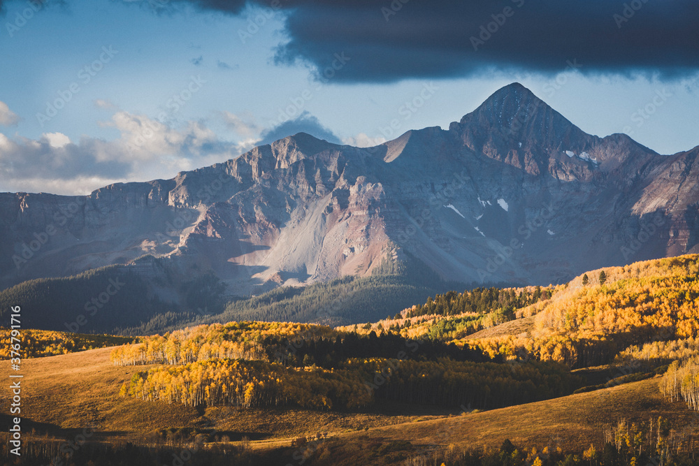 View of Wilson Peak during sunrise View of Wilson Peak during sunrise