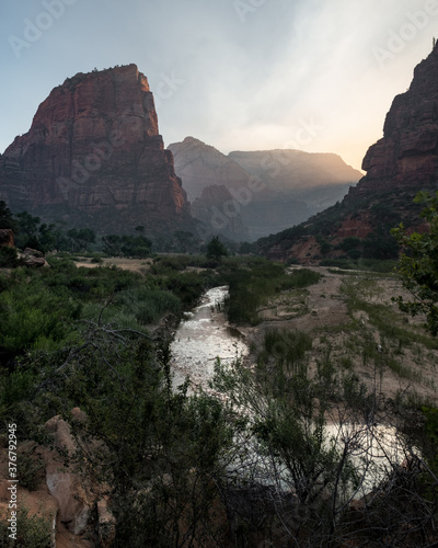 Smoke from Brian Head fire in Zion National Park