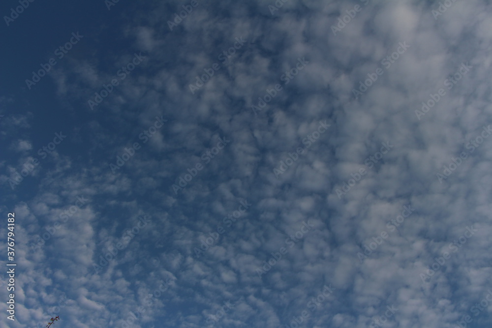 Blue sky with many clouds