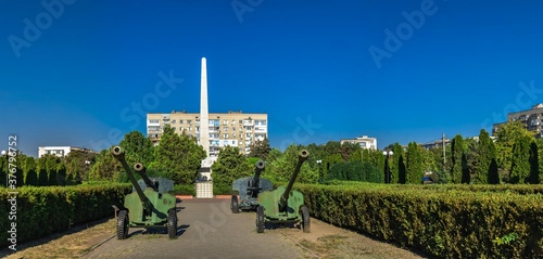 Obelisk of Glory in Chernomorsk, Ukraine photo