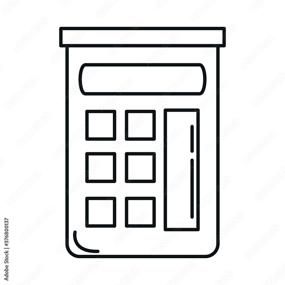 back to school, maths calculator elementary education line icon style back to school, maths calculator elementary education line icon style