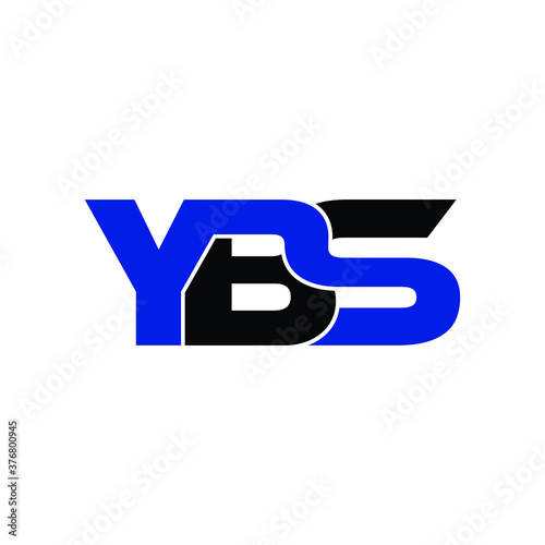 YBS letter monogram logo design vector photo