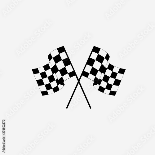 checkered flag on white background