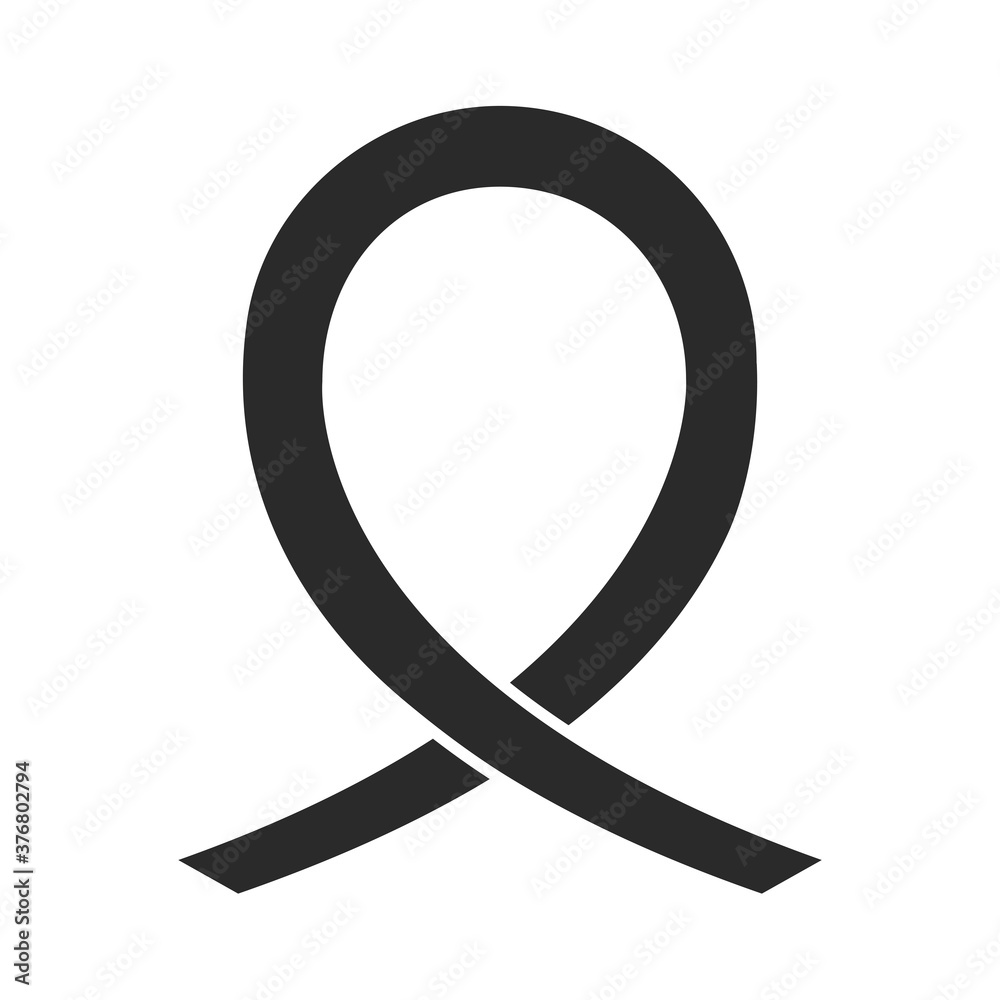 ribbon awareness campaign support silhouette icon ribbon awareness campaign support silhouette icon
