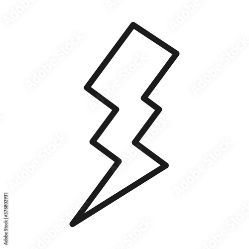 thundelbolt power energy pictogram line style