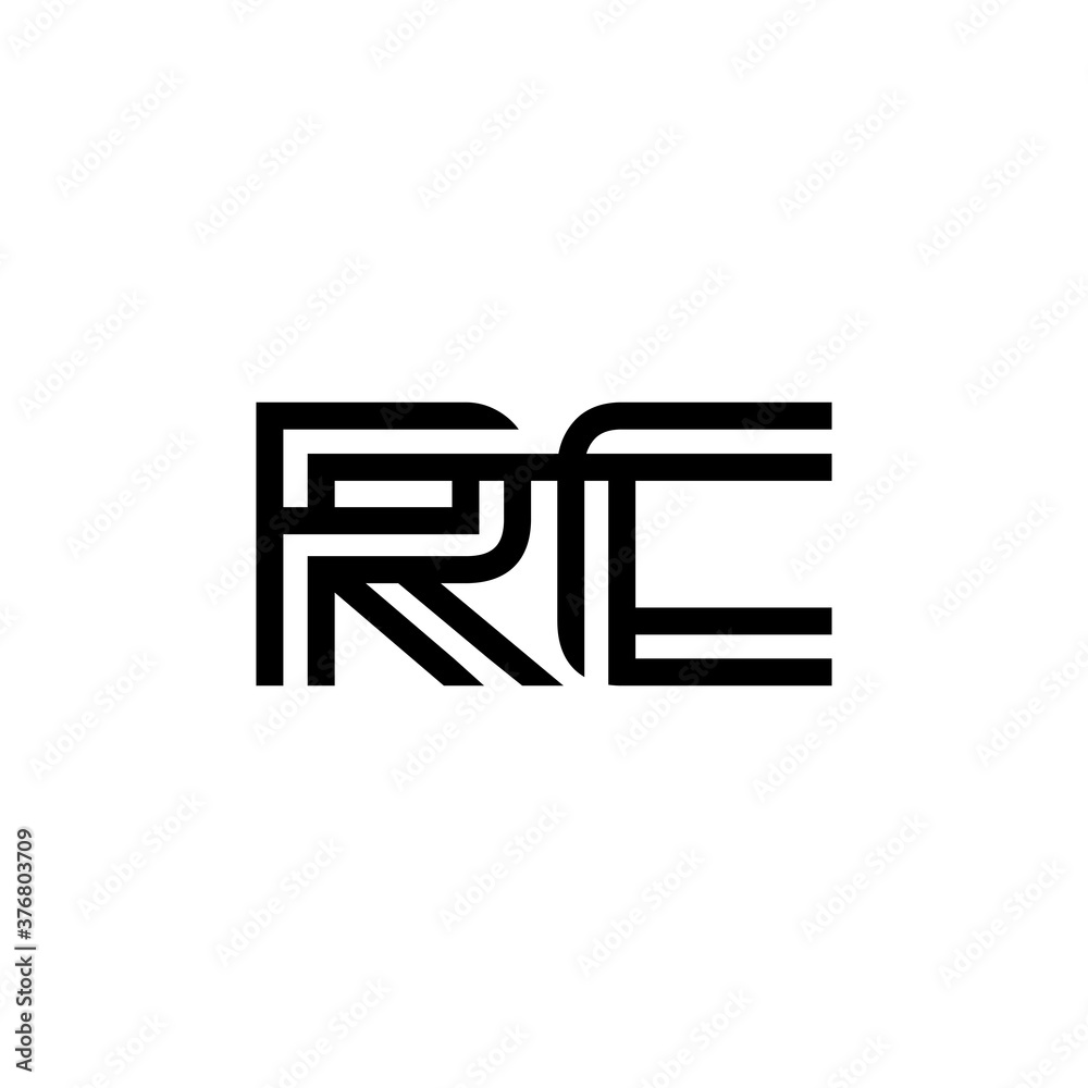 initial letter rc line stroke logo modern initial letter rc line stroke logo modern