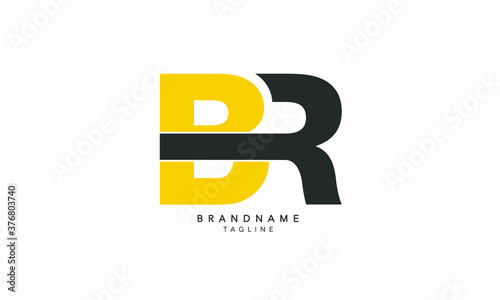 Alphabet letters Initials Monogram logo BR, RB, B and R