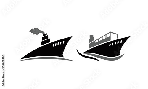 ocean cargo ship vector