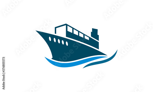 ship cargo vector logo