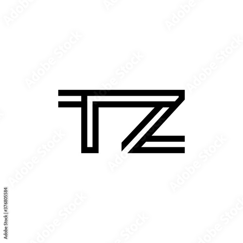 initial letter tz line stroke logo modern photo