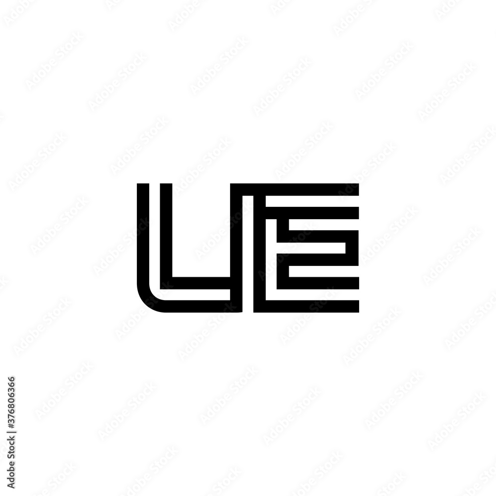initial letter ue line stroke logo modern initial letter ue line stroke logo modern