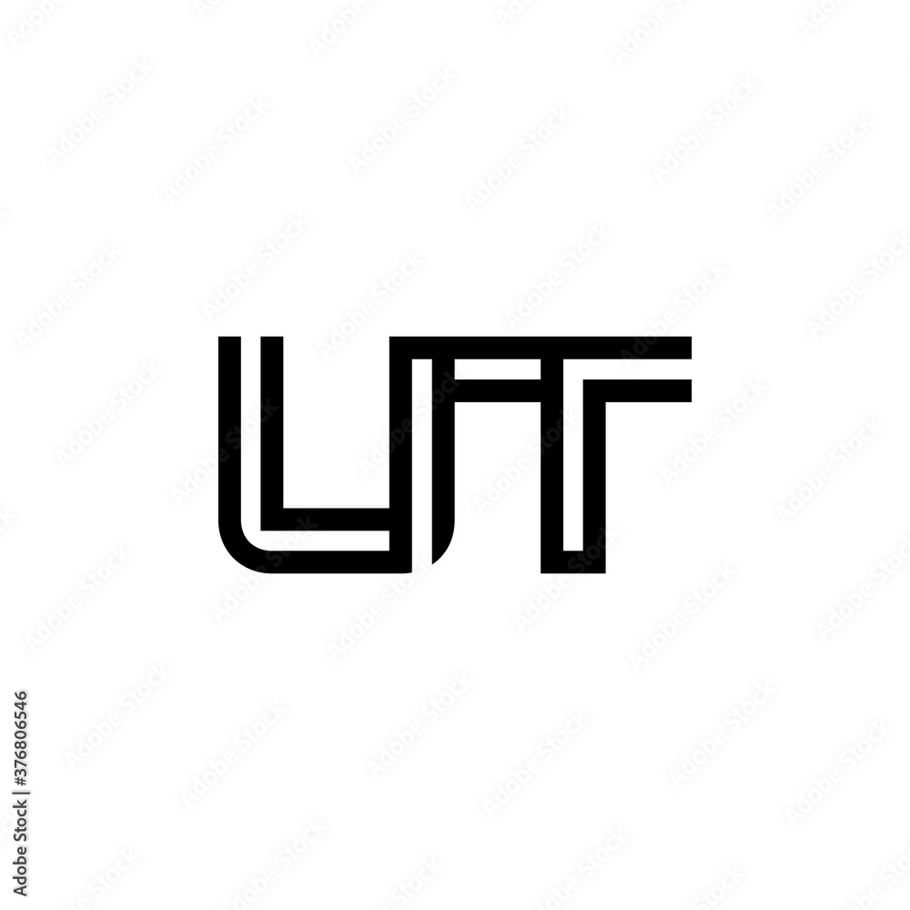 initial letter ut line stroke logo modern initial letter ut line stroke logo modern