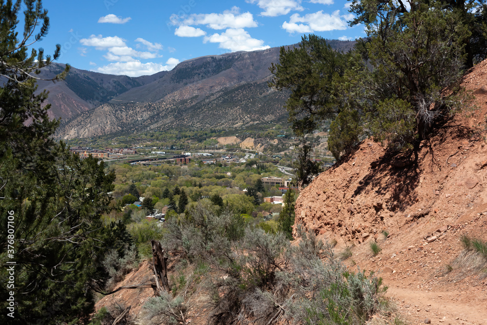 View of Glenwood Springs, Colorado from the trail to the Pioneer Cemetery where Doc Holliday is said to be buried View of Glenwood Springs, Colorado from the trail to the Pioneer Cemetery where Doc Holliday is said to be buried