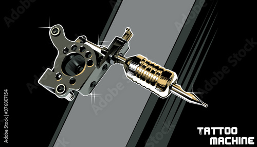 A vector illustration for Tattoo Machine.