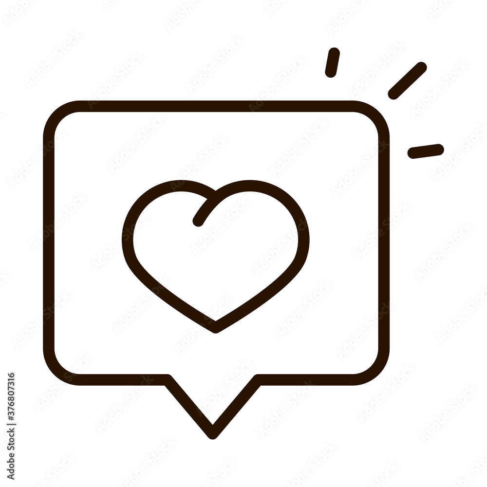 love message speech bubble charity donation line icon love message speech bubble charity donation line icon