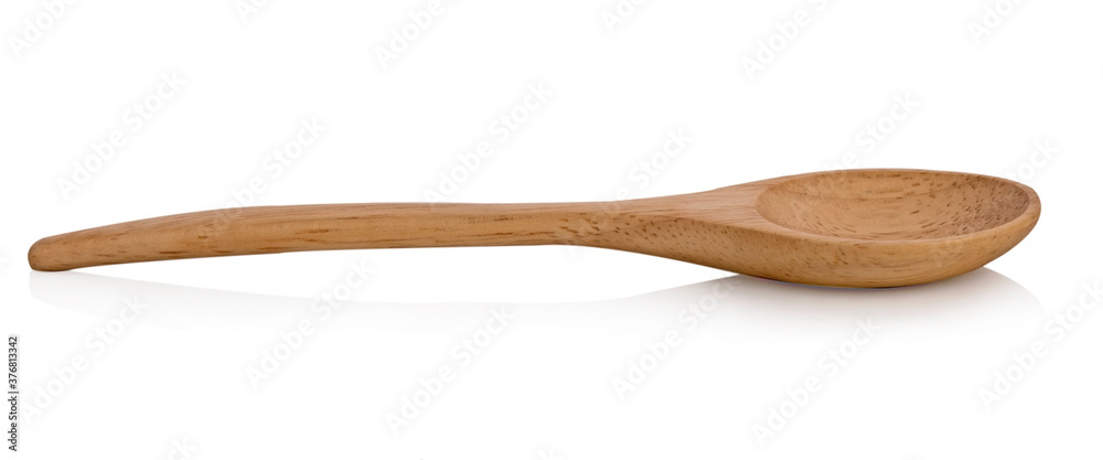 Wooden spoon on white background Wooden spoon on white background