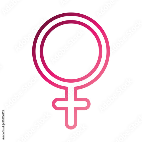 feminism movement icon, symbol gender female rights gradient style