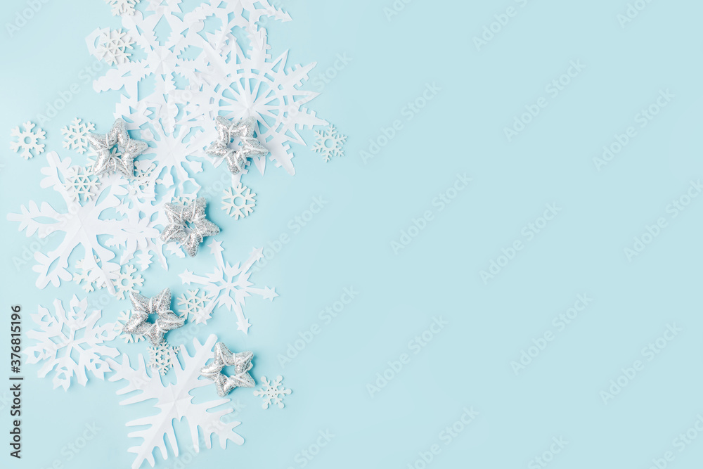 Blue Christmas Winter Snowflake Backgrounds – Your Paper Stash