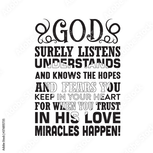 Muslim Quote good for print. God surely listens understands and know the hopes.