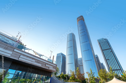 Modern skyscrapers in the business district, Guiyang, China.