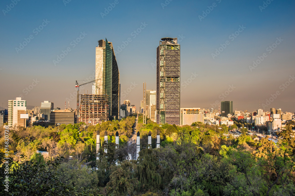 Reforma Avenue in Mexico City Downtown