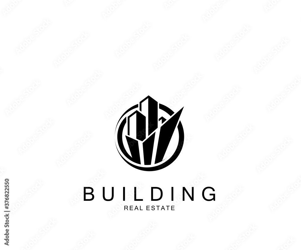 Real estate icon logo design template Real estate icon logo design template