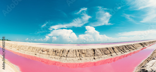 LAS COLORADAS  MEXICO- 19 AUGUST 2019  salt flats found in the north of the state
