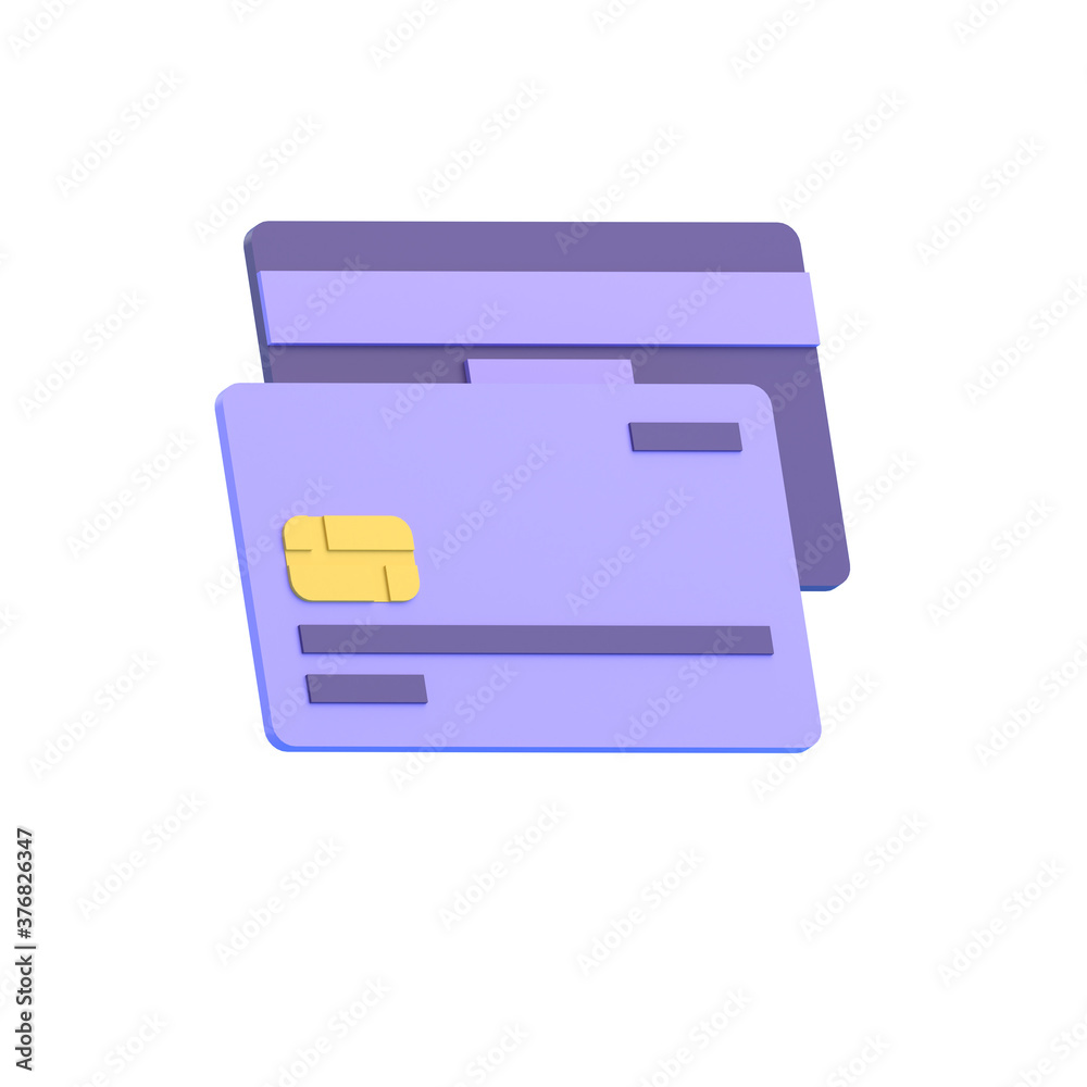 REDIT CARD FRONT BACK FOR PAYMENT 3D RENDER REDIT CARD FRONT BACK FOR PAYMENT 3D RENDER