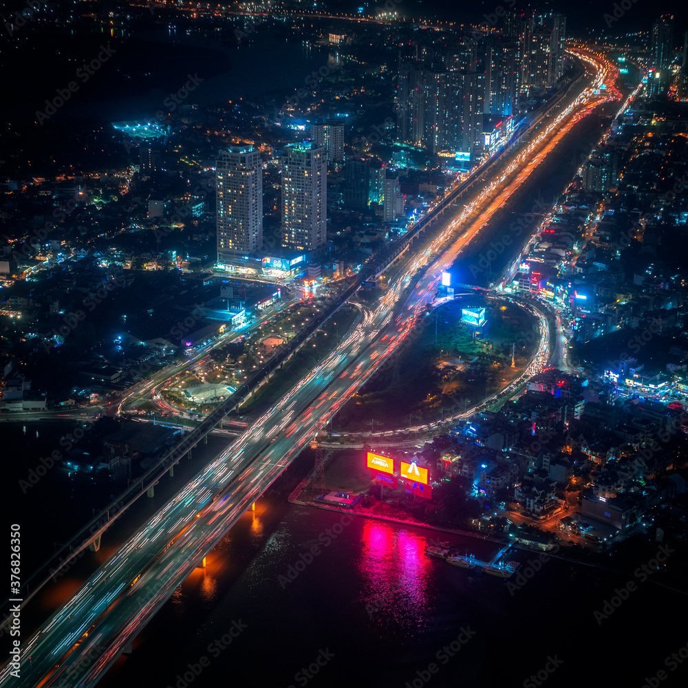 Night view of Ho chi minh city