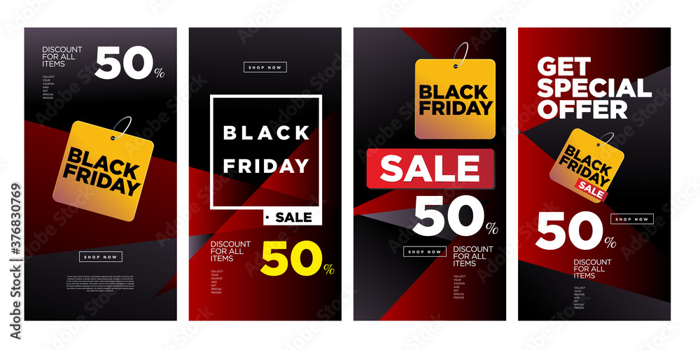 Black Friday sales 50% discount banner design template Black Friday sales 50% discount banner design template
