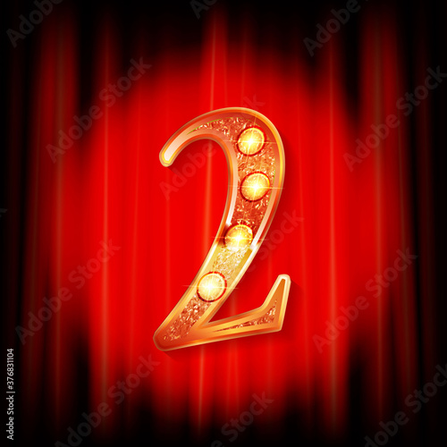 Gold numbers 2. Greeting card