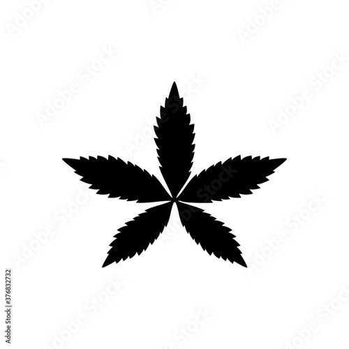 cannabis icon vector symbol isolated illustration white background