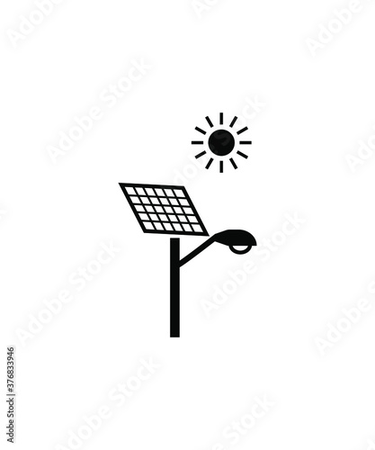 solar light with sun icon,vector best flat icon.