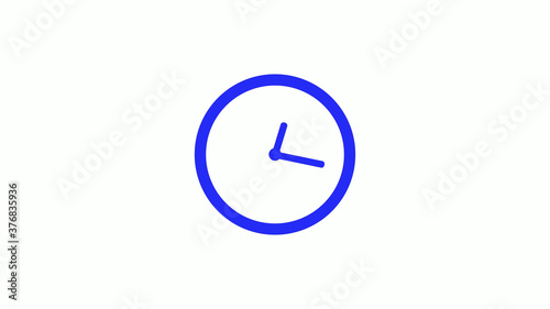 12 hours counting down clock icon on white background