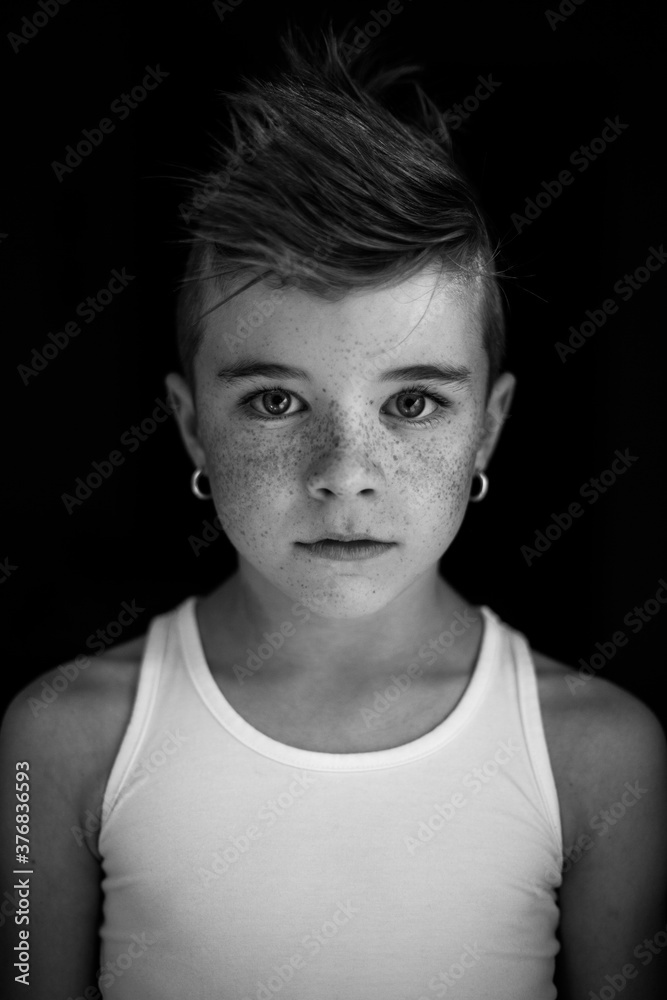 Fototapeta premium Girl with mohawk haircut