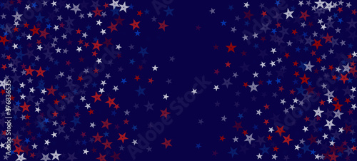 National American Stars Vector Background. USA 4th of July Labor Veteran's President's Independence Memorial 11th of November Day 