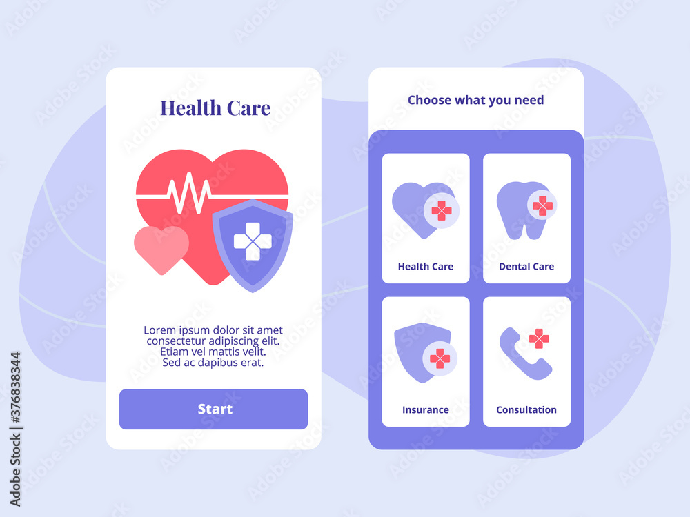 Φωτογραφία Health care dental care insurance consultation for mobile apps template banner p