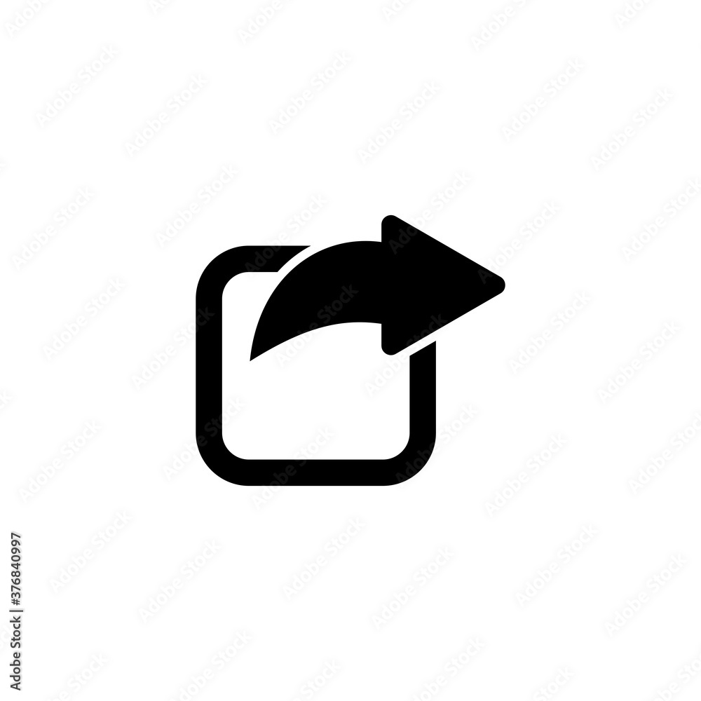 share icon vector symbol isolated illustration white background share icon vector symbol isolated illustration white background