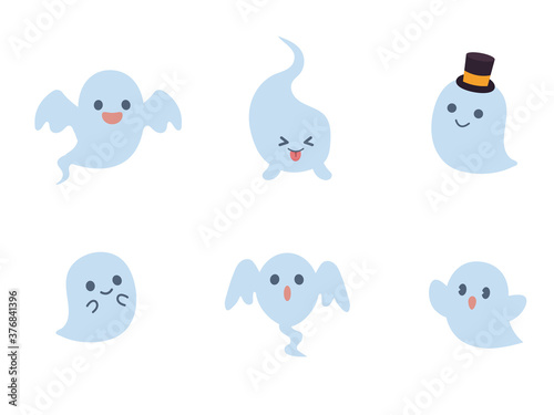 可愛いおばけのキャラクターイラスト